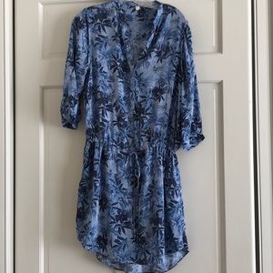 Margaret O’Leary Silk Palm Print Dress